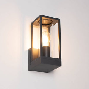 LED's Light applique murale LED avec vitres en verre - Rectangulaire - Douille E27 - IP44 - Anthracite