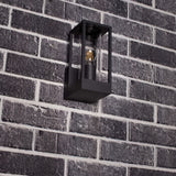 LED's Light LED Wandlamp met glazen ruiten - Rechthoek - E27 fitting - IP44 - Antraciet
