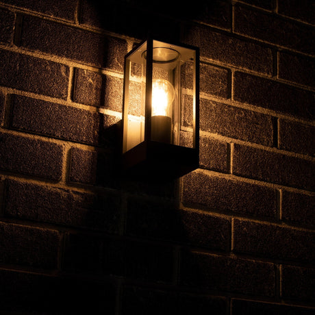 LED's Light applique murale LED avec vitres en verre - Rectangulaire - Douille E27 - IP44 - Anthracite