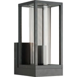 LED's Light LED Wandlamp met glazen ruiten - Rechthoek - E27 fitting - IP44 - Antraciet