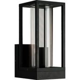 LED's Light applique murale LED avec vitres en verre - Rectangulaire - Douille E27 - IP44 - Noir