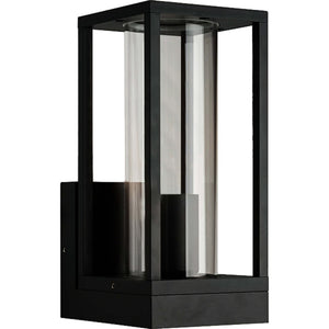 LED's Light LED Wandlamp met glazen ruiten - Rechthoek - E27 fitting - IP44 - Zwart