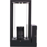 LED's Light applique murale LED avec vitres en verre - Rectangulaire - Douille E27 - IP44 - Noir
