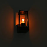 LED's Light applique murale LED avec vitres en verre - Rectangulaire - Douille E27 - IP44 - Noir