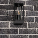 LED's Light applique murale LED avec vitres en verre - Rectangulaire - Douille E27 - IP44 - Noir