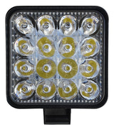 LED werklicht vierkant | verstraler 16x3 = 48W | 10 - 30 Volt | 6000K | IP67 - LEDPLANET.NL