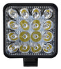 LED werklicht vierkant | verstraler 16x3 = 48W | 10 - 30 Volt | 6000K | IP67 - LEDPLANET.NL