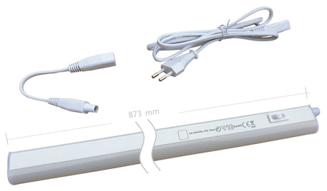 LEDbar 230V AC | 10W=100W | warmwit 3000K | stekker 150cm - 873mm - LEDPLANET.NL