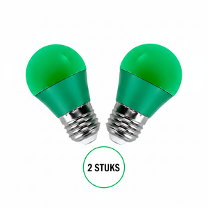 G45 kogellamp groen 2 stuks - E27 LED lamp 4W=30W gloeilamp - 230V