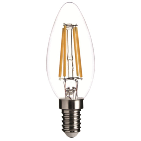 Kaarslamp E14 C35 spitse tip, 100 stuks, 2100K