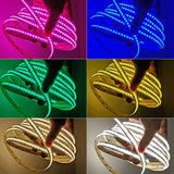 Ruban LED COB - RGB+CCT - 24V - aperçu des couleurs RVB et blanc