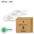 Doos met 3 stuks Dimbare LED-driver 0-10V - 40W - 900 mA - DC 27-42V