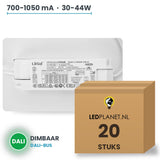 Doos met 20 stuks Dimbare LED-driver DALI - 30-44W - 700-1050 mA instelbaar - max. 42V - Lifud
