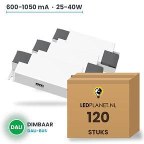Doos met 120 stuks Dimbare LED-driver DALI - 25-40W - 600-1050 mA instelbaar - max. 42V - Boke