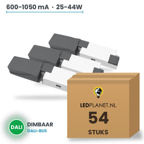 Doos met 54 stuks Dimbare LED-driver DALI - 25-44W - 600-1050 mA instelbaar - max. 42V - Boke - zonder aansluitkast