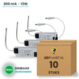 Doos met 10 stuks Dimbare LED-driver Triac - 12W - 300 mA - DC 27-42V