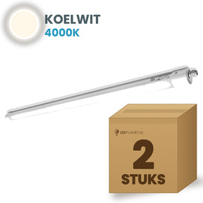 Doos met 2 LED tri-proof armaturen 600mm koelwit 4000K