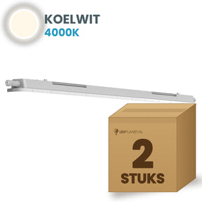 Doos met 2 LED tri-proof armaturen 600mm koelwit 4000K