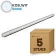 Doos met 5 LED tri-proof armaturen 1200mm koelwit 5000K