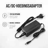 LED adapter met EU-stekker 12V 60W - uitgang en vermogen