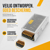 LED driver IP20 met metalen behuizing 200W - meervoudige beveiliging en eenvoudige aansluiting