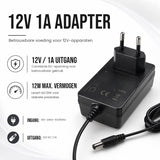 LED stekkervoeding met EU-stekker 12V 12W - uitgang en vermogen