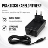 LED stekkervoeding met EU-stekker 12V - kabel en DC-plug