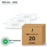 Doos met 20 stuks LED-driver voor LED-paneel - 40W - 900 mA - DC 27-42V - niet dimbaar - Tsong