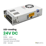 LED Driver 24V DC - 145W - 6,04A - IP20 - metalen behuizing