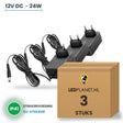 Doos met 3 stuks LED Driver 12V DC - 24W - 2A - Stekkervoeding EU - IP41