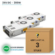 Doos met 3 stuks LED Driver 24V DC - 200W - 8,33A - IP20 - metalen behuizing