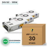 Doos met 30 stuks LED Driver 24V DC - 100W - 4,17A - IP20 - metalen behuizing