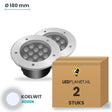 Doos met 2 stuks LED inbouw grondspot 12W, lichtkleur koelwit 4000K