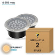 Doos met 2 stuks LED inbouw grondspot 36W, lichtkleur warmwit 3000K