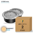 Doos met 2 stuks LED inbouw grondspot 48W, lichtkleur warmwit 3000K