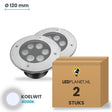Doos met 2 stuks LED inbouw grondspot 6W, lichtkleur koelwit 4000K