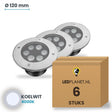 Doos met 6 stuks LED inbouw grondspot 6W, lichtkleur koelwit 4000K