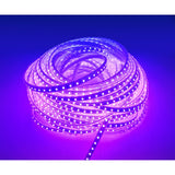 RGB LED lichtslang 230V brandend in blauw en paars