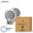 Doos met 2 stuks LED onderwaterlamp 18W, lichtkleur koelwit 4000K