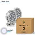 Doos met 2 stuks LED onderwaterlamp 24W, lichtkleur koelwit 4000K