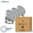 Doos met 4 stuks LED onderwaterlamp 36W, lichtkleur koelwit 4000K