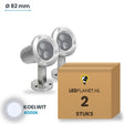 Doos met 2 stuks LED onderwaterlamp 3W, lichtkleur koelwit 4000K