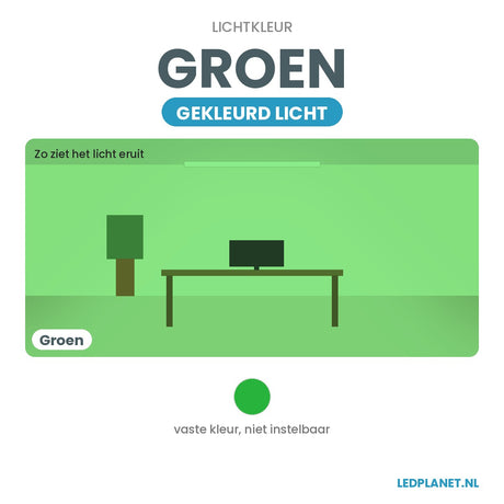 Lichtkleur groen - gekleurd licht