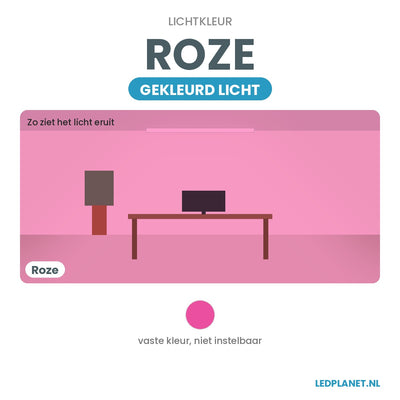 Lichtkleur roze - gekleurd licht