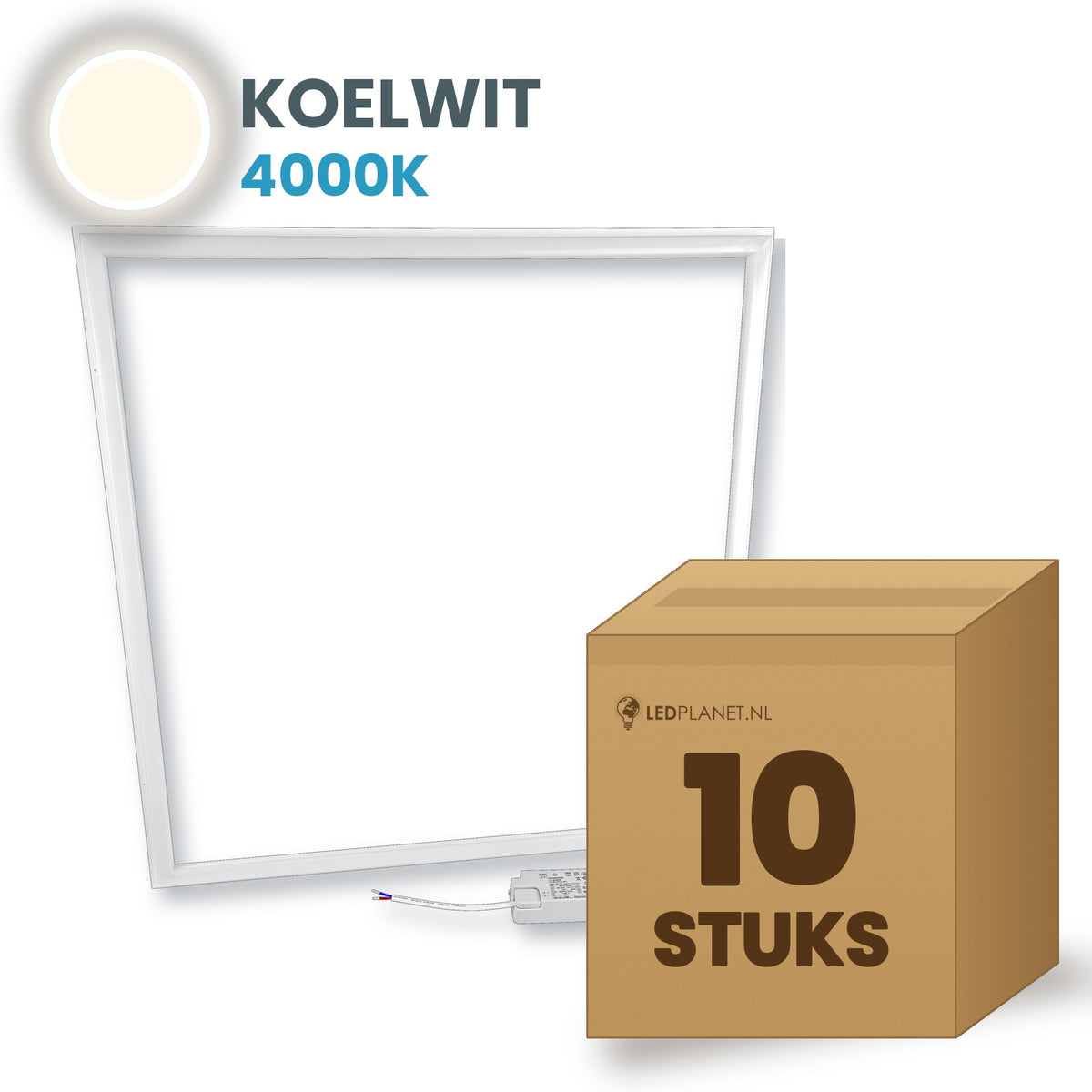 Doos met 10 stuks LED lijstpaneel 36W koelwit 4000K