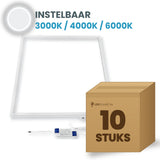 Doos met 10 stuks LED lijstpaneel 36W 3CCT, lichtkleur instelbaar 3000K / 4000K / 6000K
