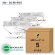 Doos met 5 stuks Noodstroommodule voor LED-paneel - 3W - 3 uur noodverlichting - DC 10-50V - accu 2200 mAh