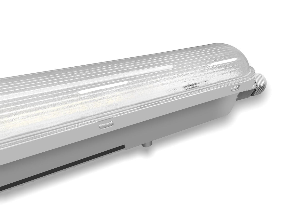 LED tri-proof armatuur 1200mm 25W - detail van afdekking en behuizing