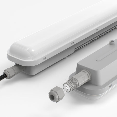 LED tri-proof armatuur 1200mm 36W - behuizing met kabelwartel en aansluitkap