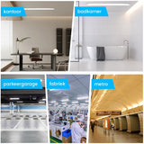 Réglette LED étanche Tri-Proof 1200mm 36W - applications : bureau, salle de bain, parking, usine et métro